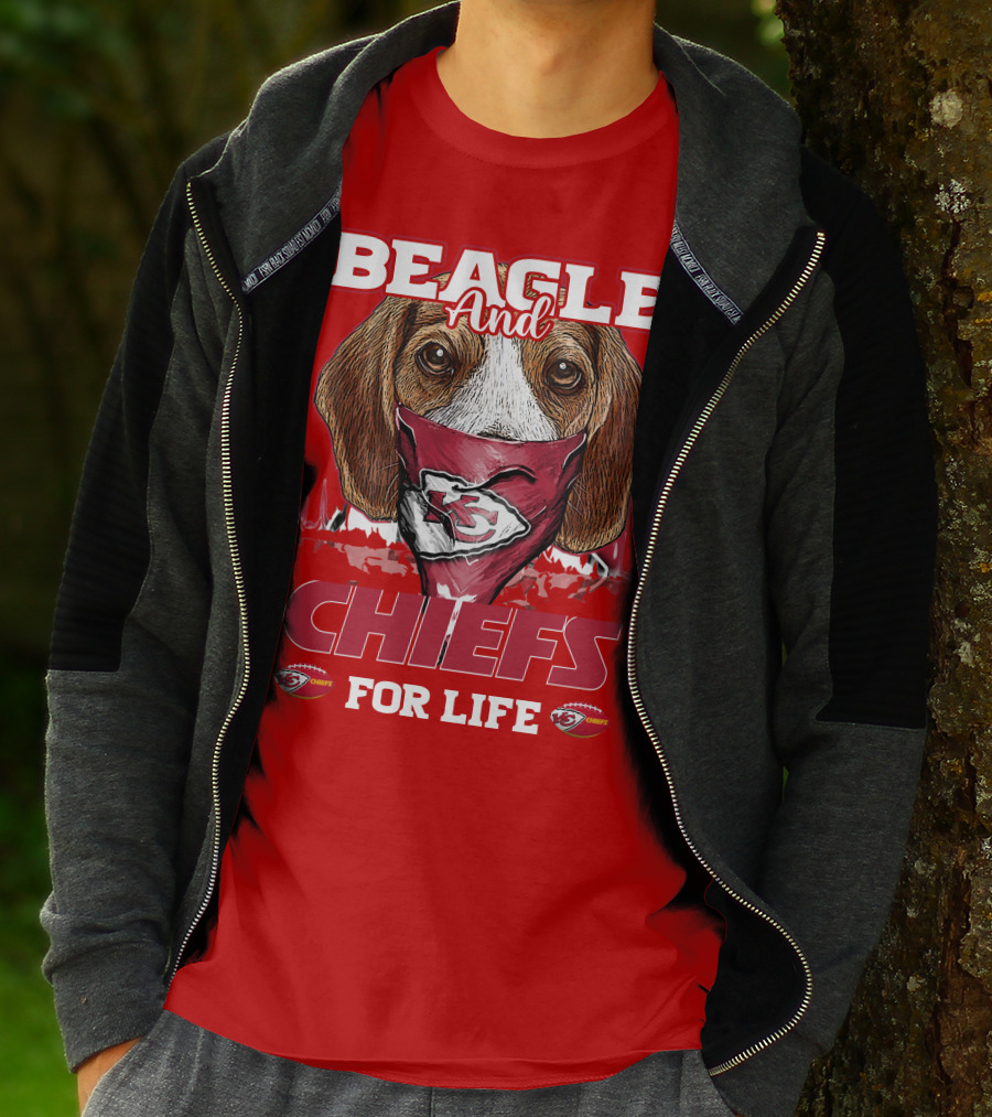 Beagle And Chiefs For Life Kansas City Chiefs T-Shirt
