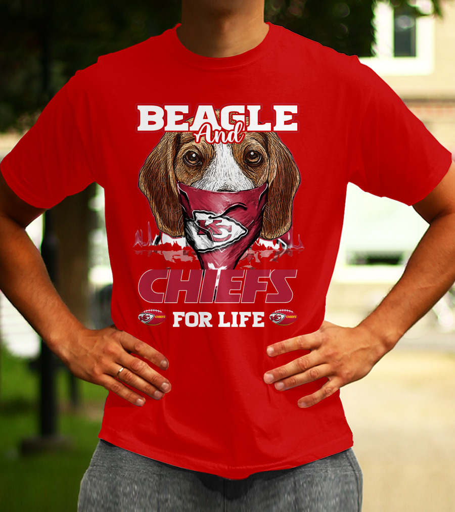Beagle And Chiefs For Life Kansas City Chiefs T-Shirt