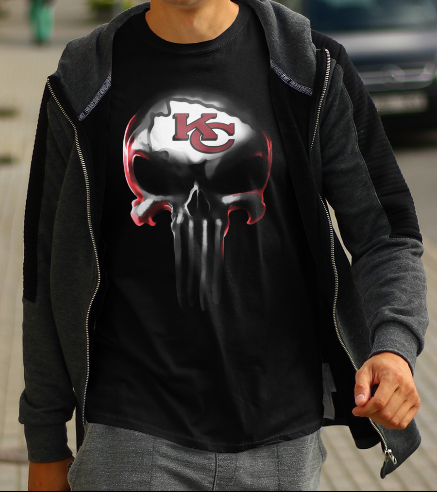 Kansas City Chiefs Kc Skull T-Shirt