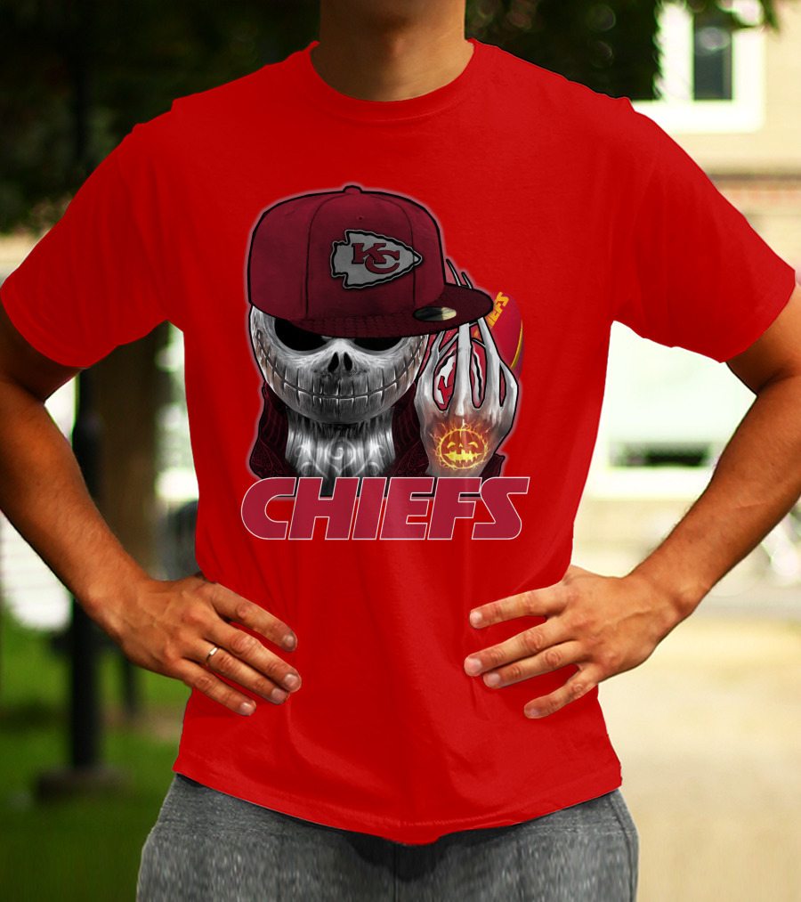Jackskull Chiefs Kansas City Football T-Shirt