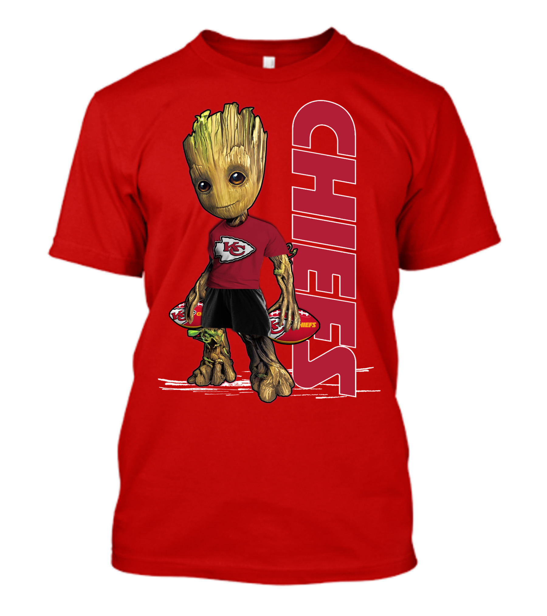 Groot V1 Kansas City Chiefs Football Character Chiefs T-Shirt