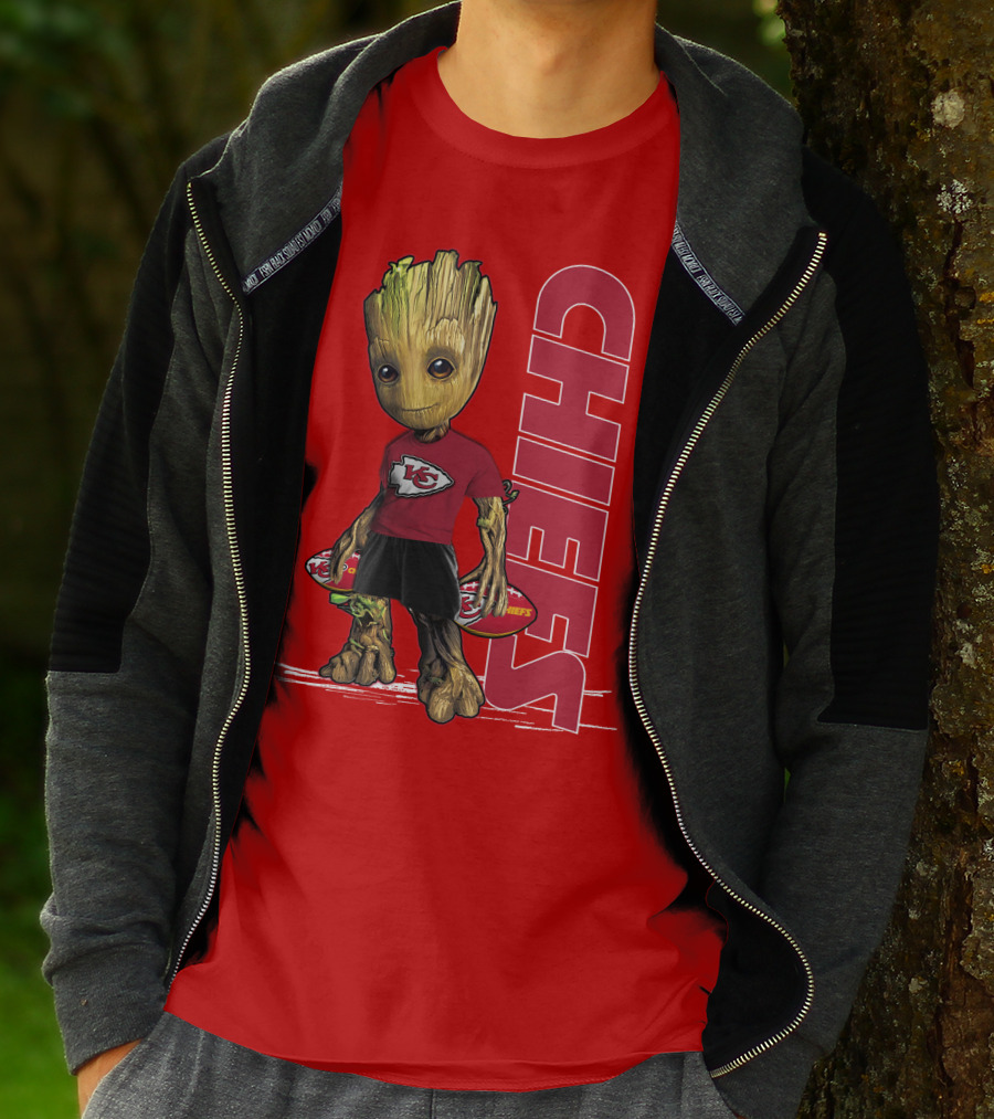 Groot V1 Kansas City Chiefs Football Character Chiefs T-Shirt