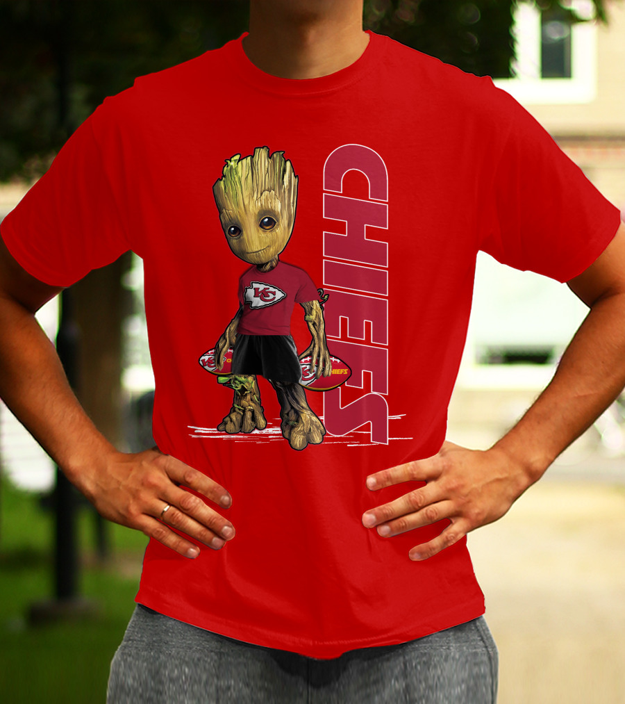 Groot V1 Kansas City Chiefs Football Character Chiefs T-Shirt