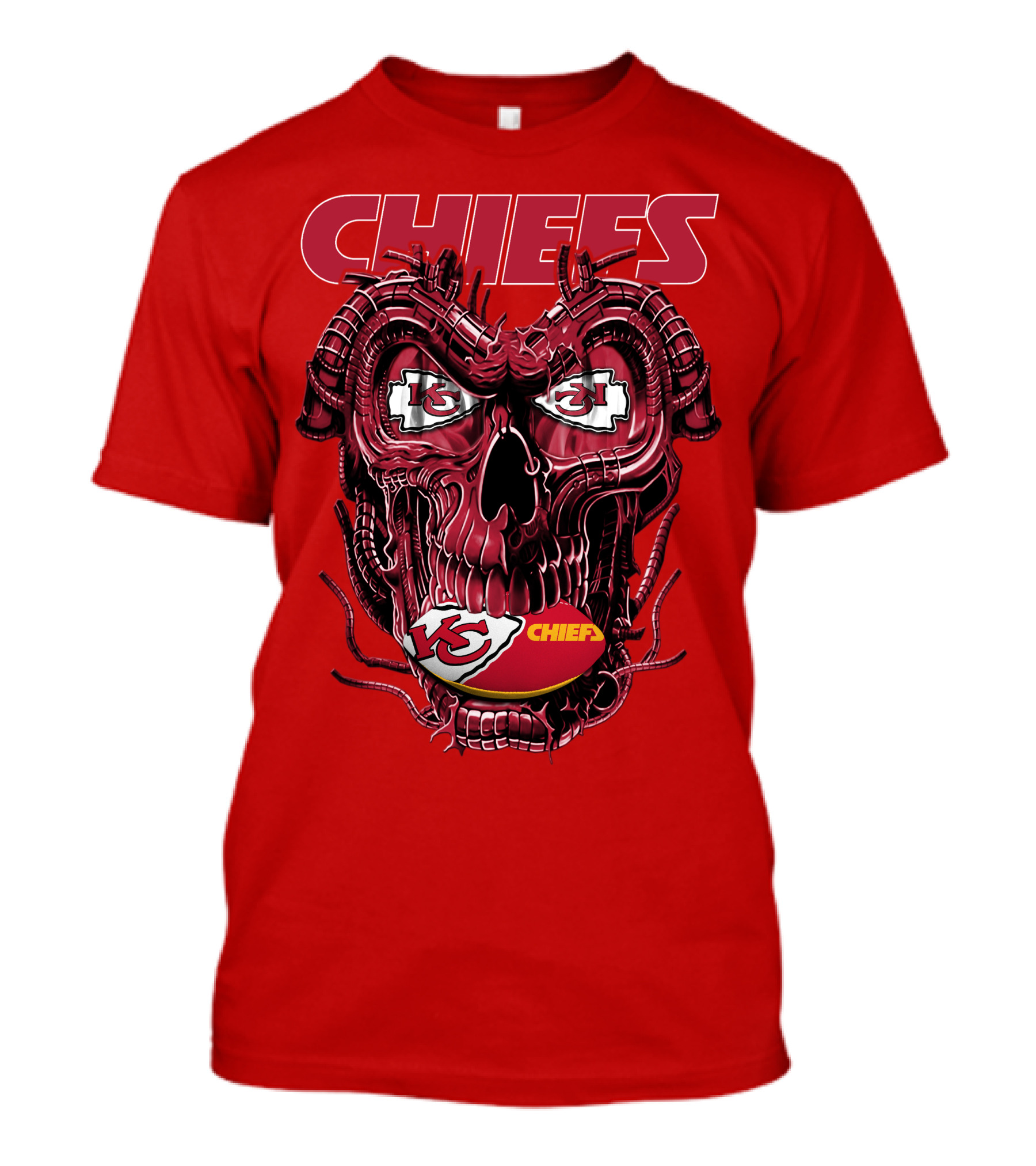 Chiefs Dragonskull Kansas City Football T-Shirt
