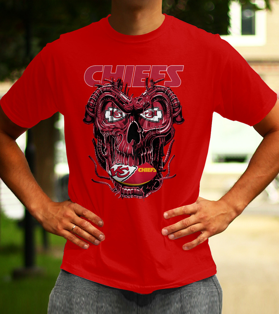 Chiefs Dragonskull Kansas City Football T-Shirt