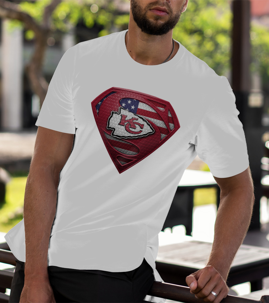Kansas City Chiefs Super Shield American Flag SPM T-Shirt
