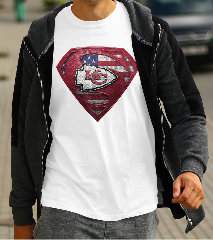 Kansas City Chiefs Super Shield American Flag SPM T-Shirt