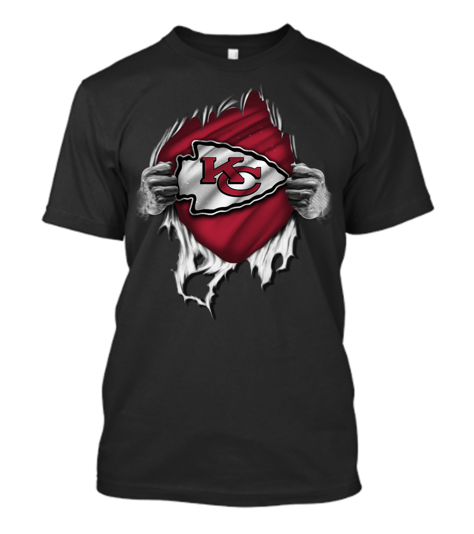 Kansas City Chiefs Logo Torn Open T-Shirt