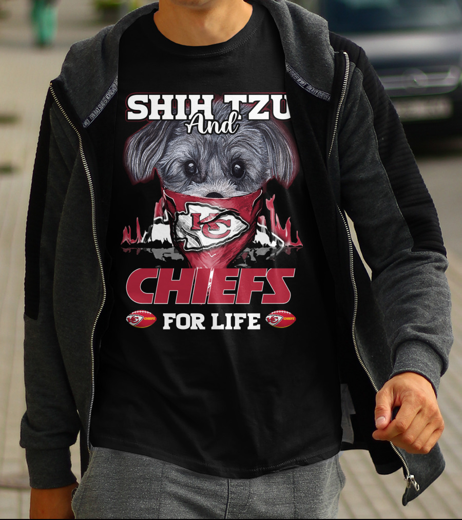 Shih Tzu And Kansas City Chiefs For Life T-Shirt