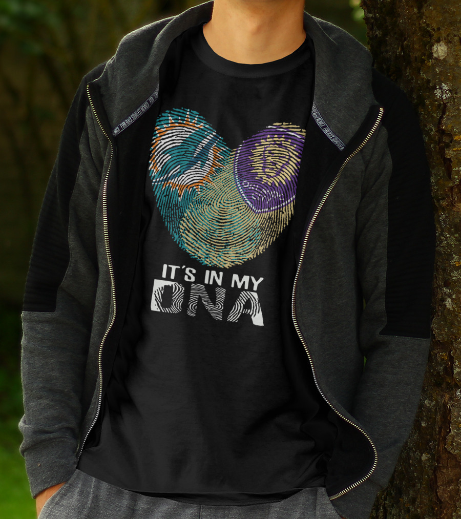 It's In My Dna Miami Dolphins Orlando City Sc T-Shirt