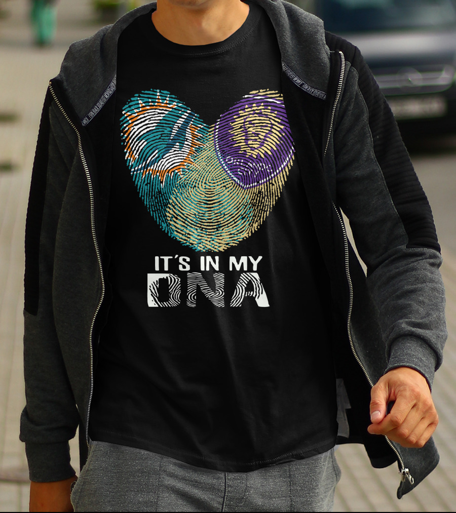It's In My Dna Miami Dolphins Orlando City Sc T-Shirt