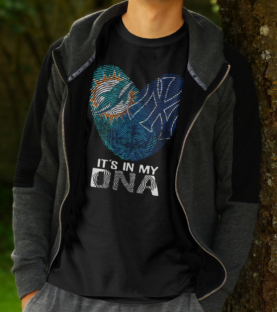 Miami Dolphins New York Yankees It's In My Dna T-Shirt