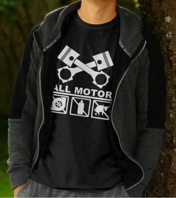 All Motor JDM Civic Integra Type Pistons Cams Engine Motor Engineer No Turbo No Nitrous T-Shirt