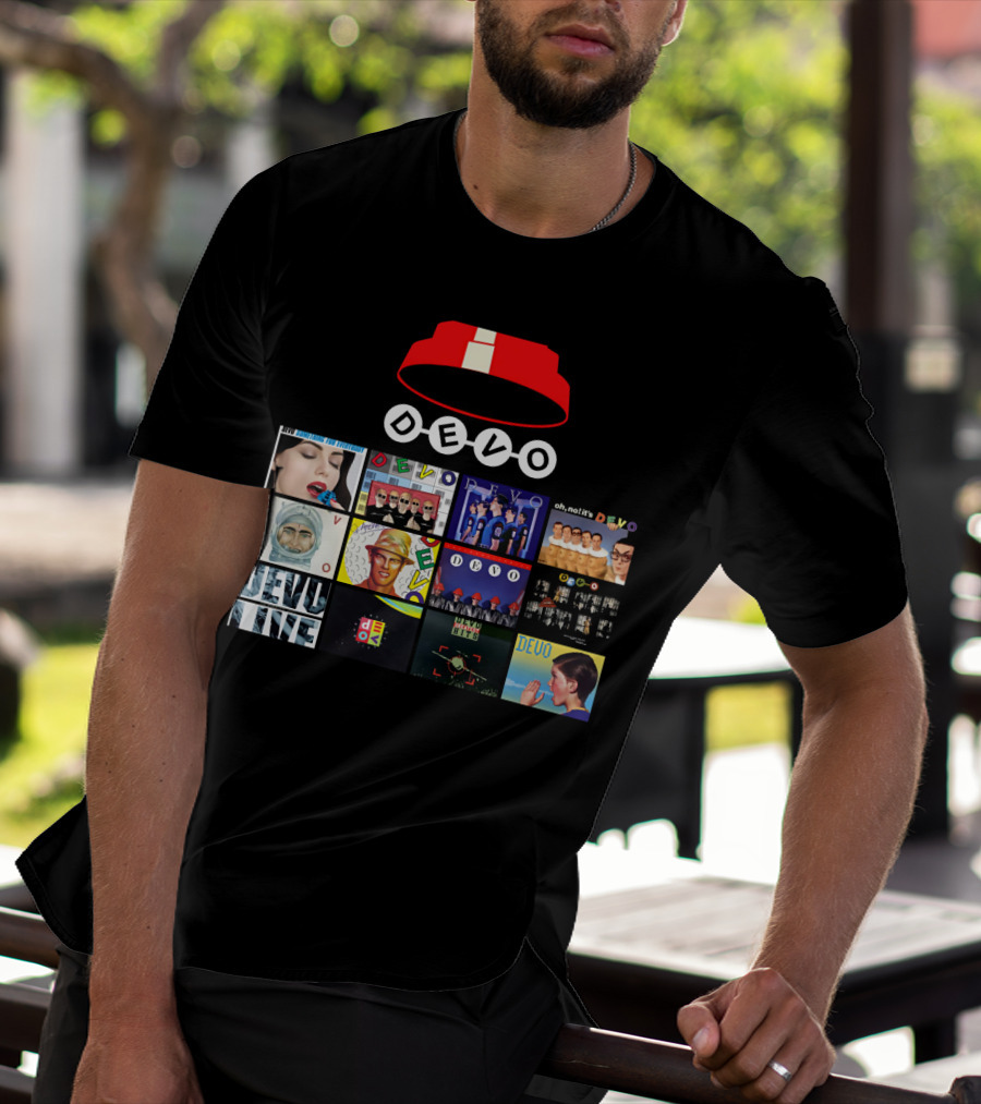 DEVO Album Covers Collection With Signature Energy Dome T-Shirt