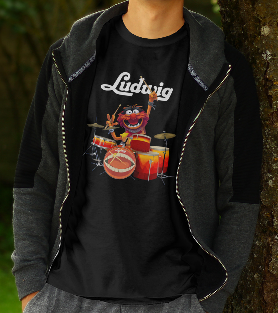The Muppet Show Animal With Ludwig Drums T-Shirt