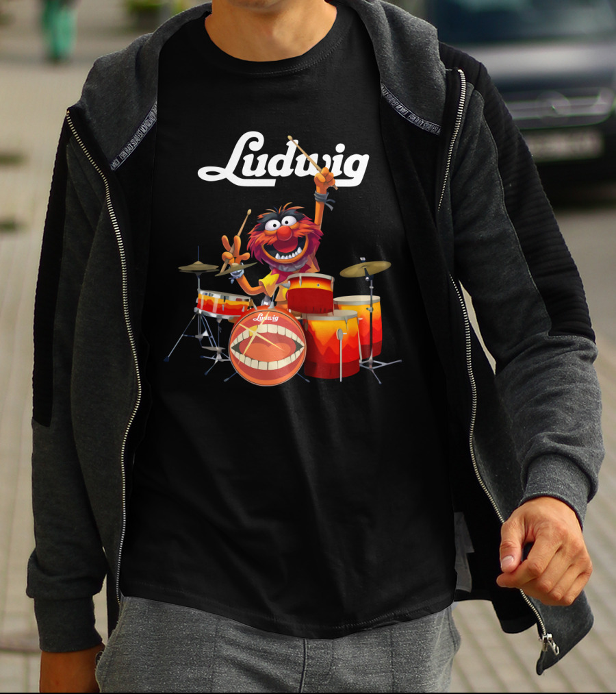 The Muppet Show Animal With Ludwig Drums T-Shirt