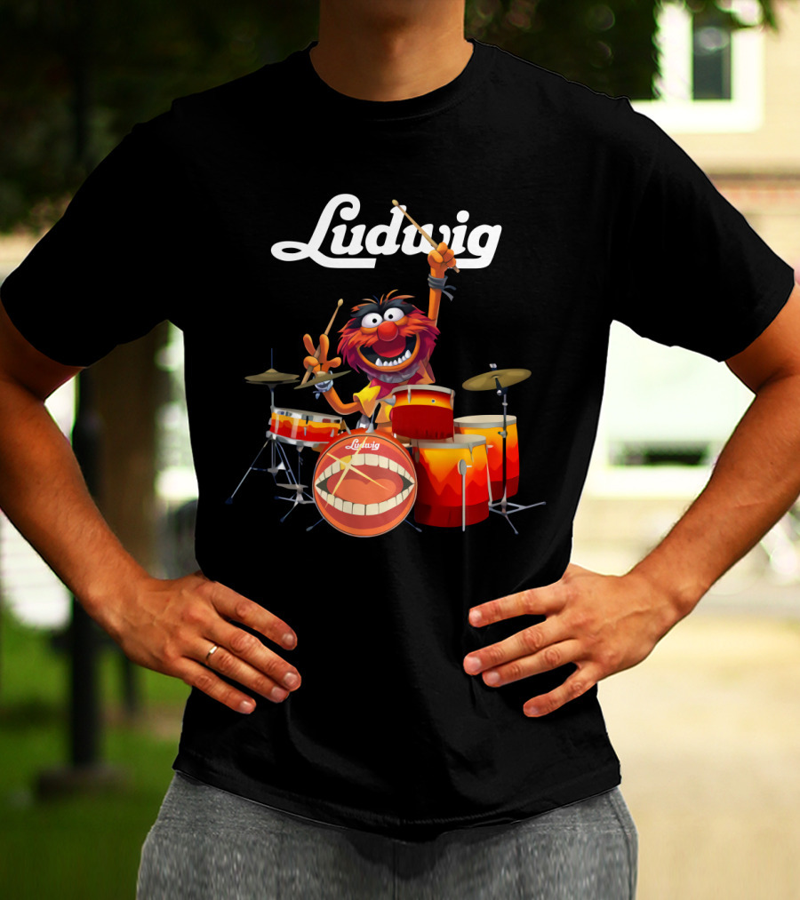 The Muppet Show Animal With Ludwig Drums T-Shirt