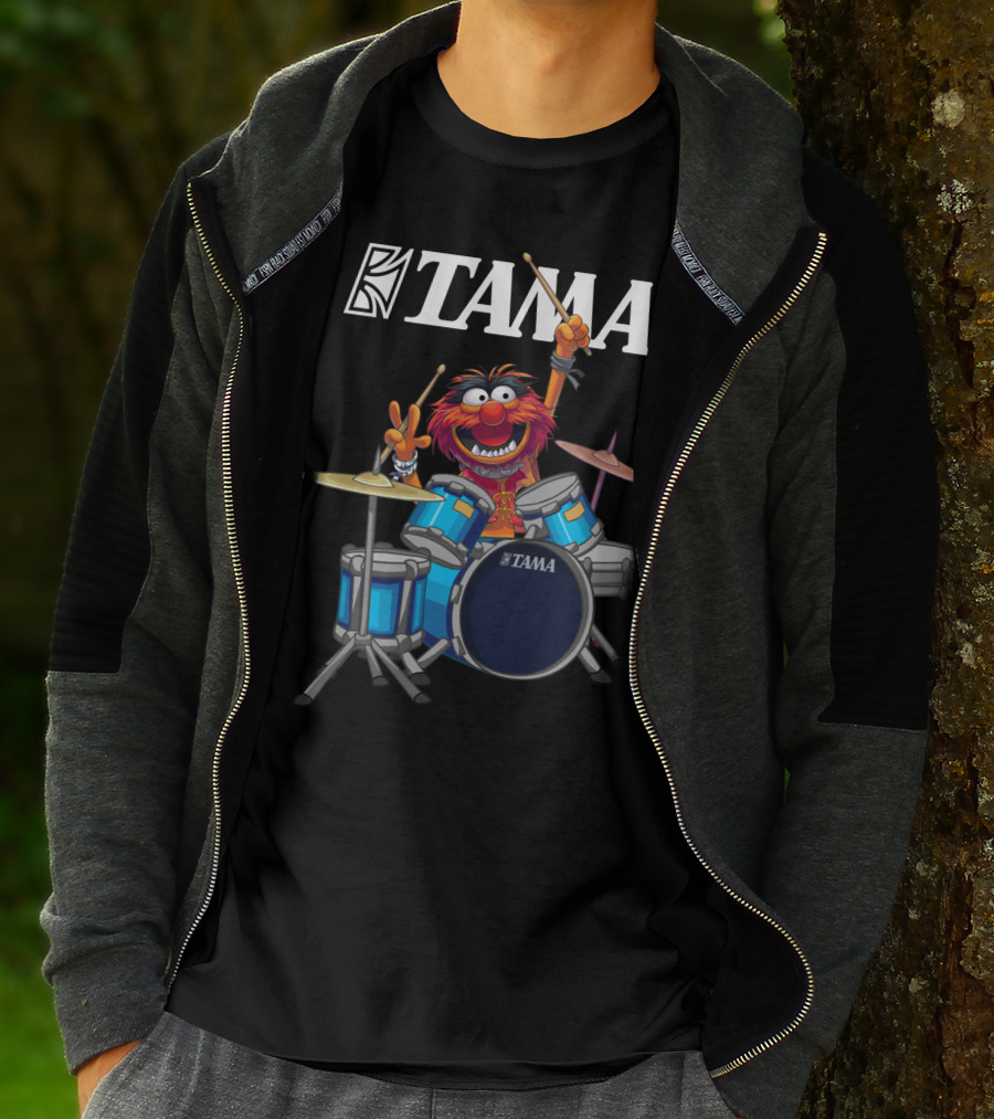 The Muppet Show Animal With Tama Drums Enthusiastic Performance T-Shirt