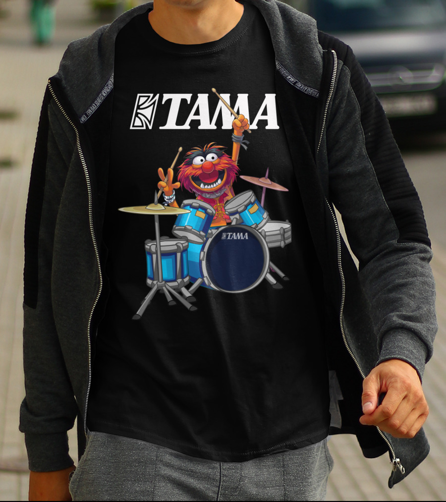 The Muppet Show Animal With Tama Drums Enthusiastic Performance T-Shirt