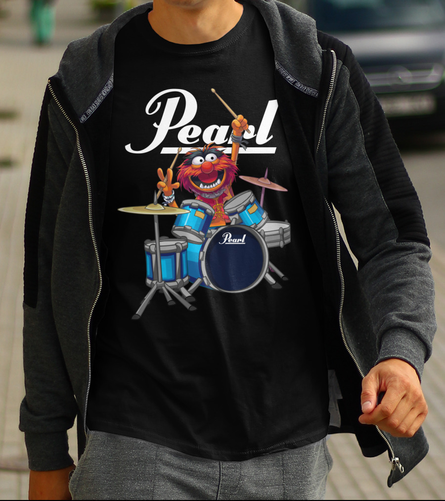 The Muppet Show Animal Drumming Pearl Drum Set T-Shirt