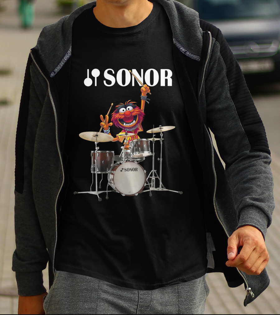 The Muppets Animal Playing Sonor Drums T-Shirt