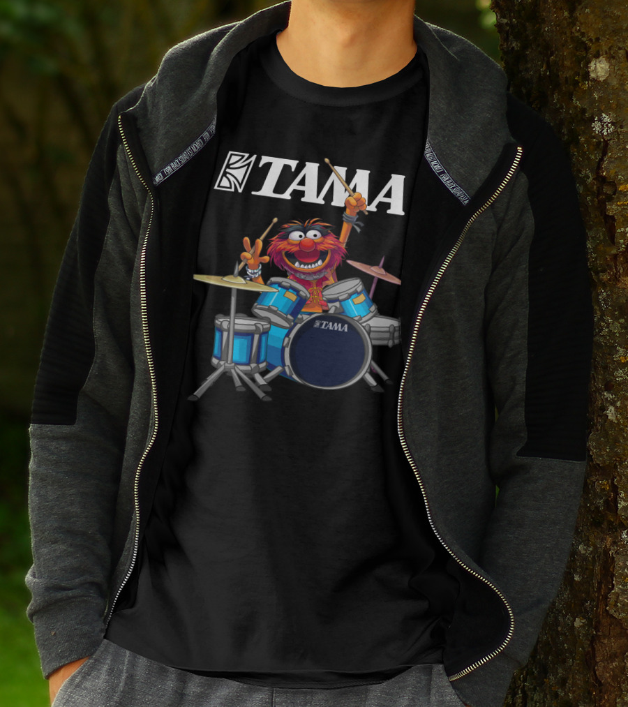 The Muppets Animal Tama Drums Enthusiastic Drumming Muppet T-Shirt