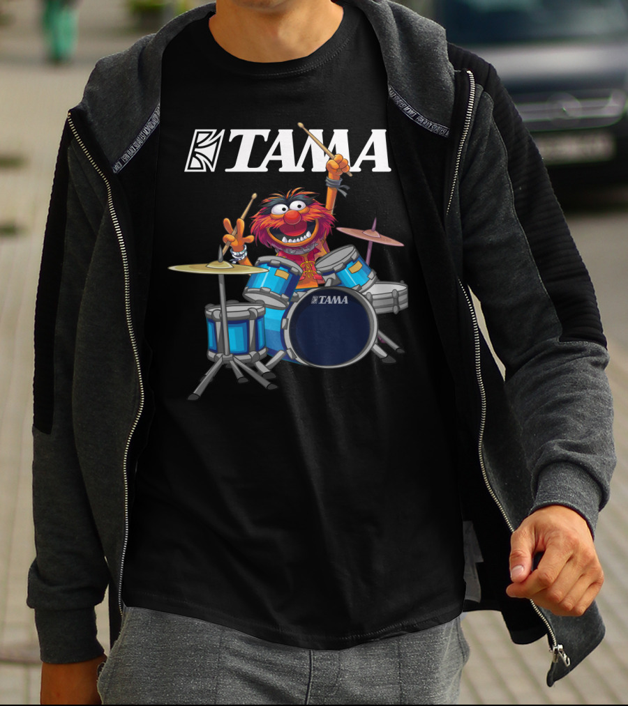 The Muppets Animal Tama Drums Enthusiastic Drumming Muppet T-Shirt