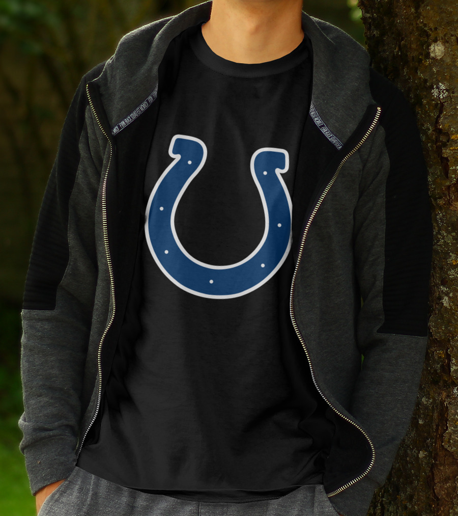 Indianapolis Colts Blue Horseshoe Logo NFL T-Shirt