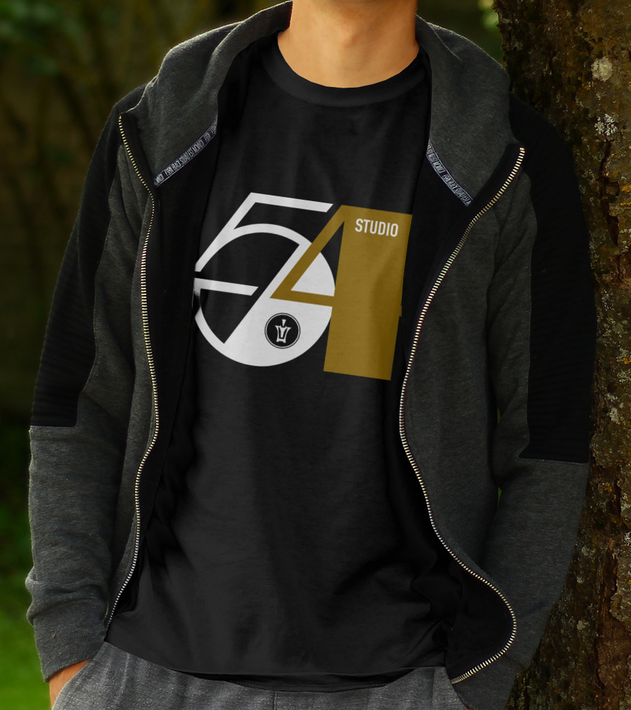 Studio 54 Disco With Vintage Style Record Label T-Shirt