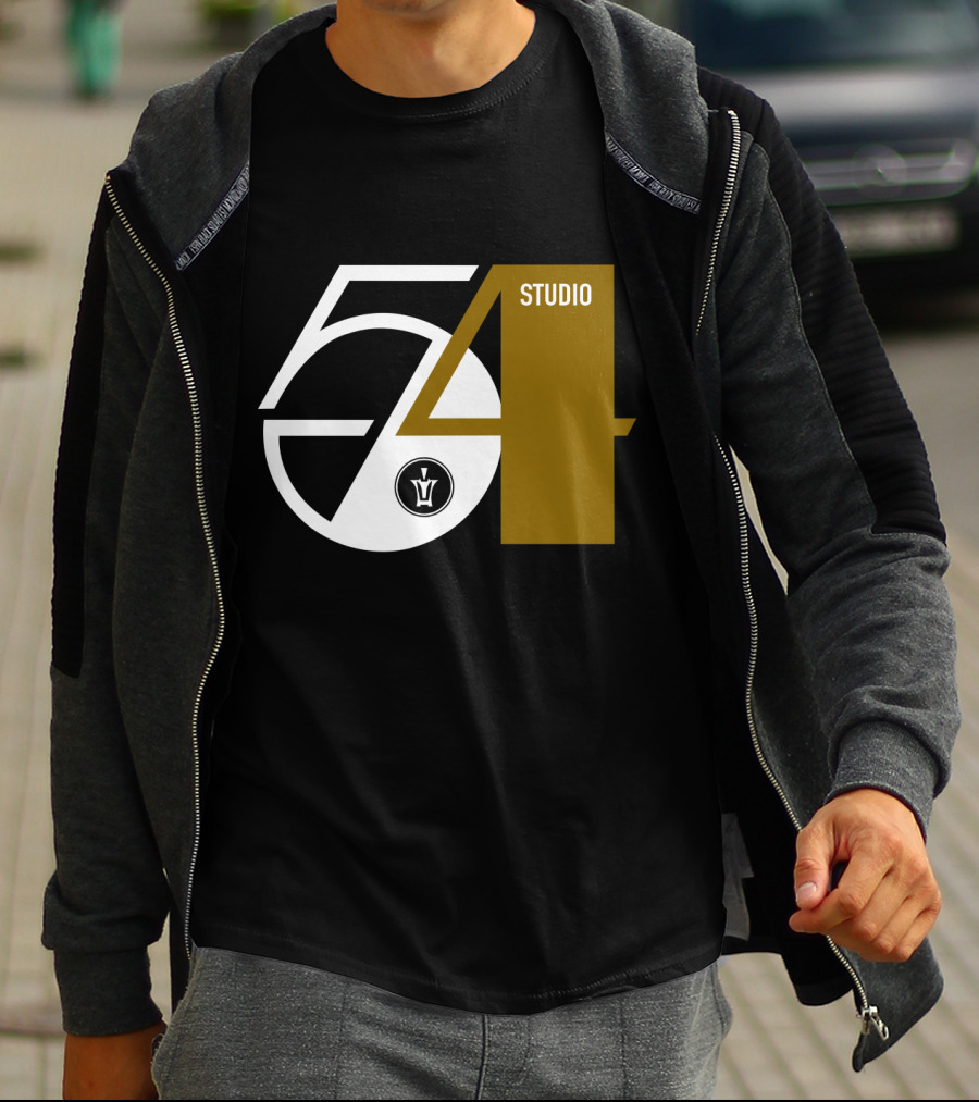 Studio 54 Disco With Vintage Style Record Label T-Shirt