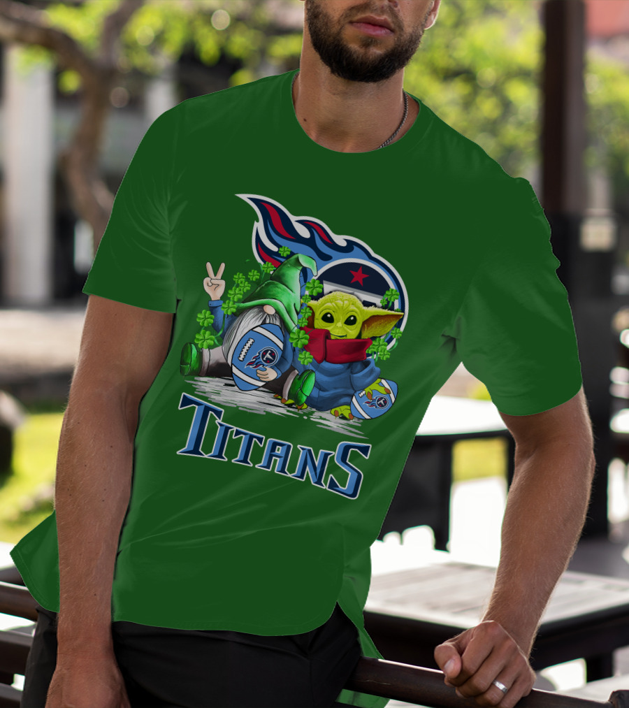 Tennessee Titans St. Patrick’s Day Gnome And Alien Football T-Shirt