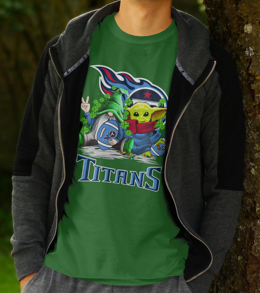 Tennessee Titans St. Patrick’s Day Gnome And Alien Football T-Shirt