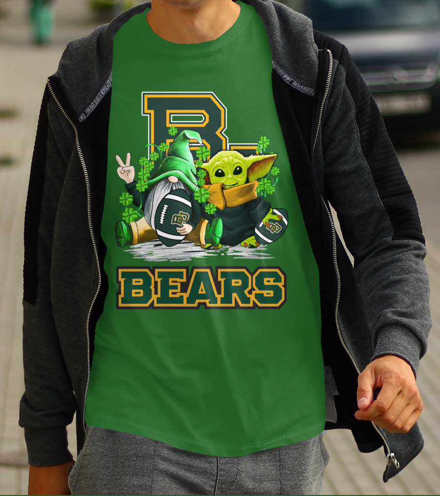 Baylor Bears St. Patrick's Day Football Clover T-Shirt