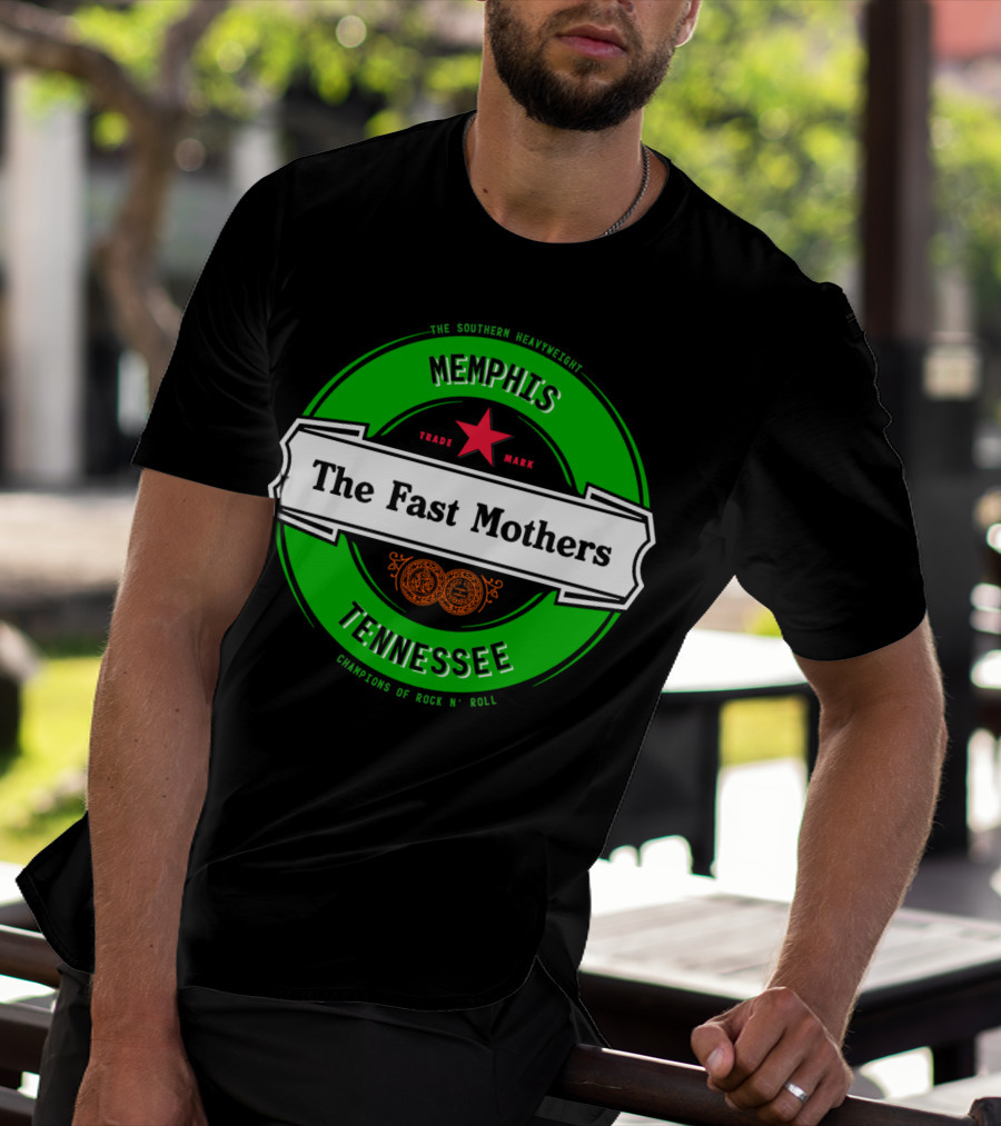 Memphis Tennessee The Fast Mothers Champions Of Rock N Roll Beer Logo White Banner T-Shirt