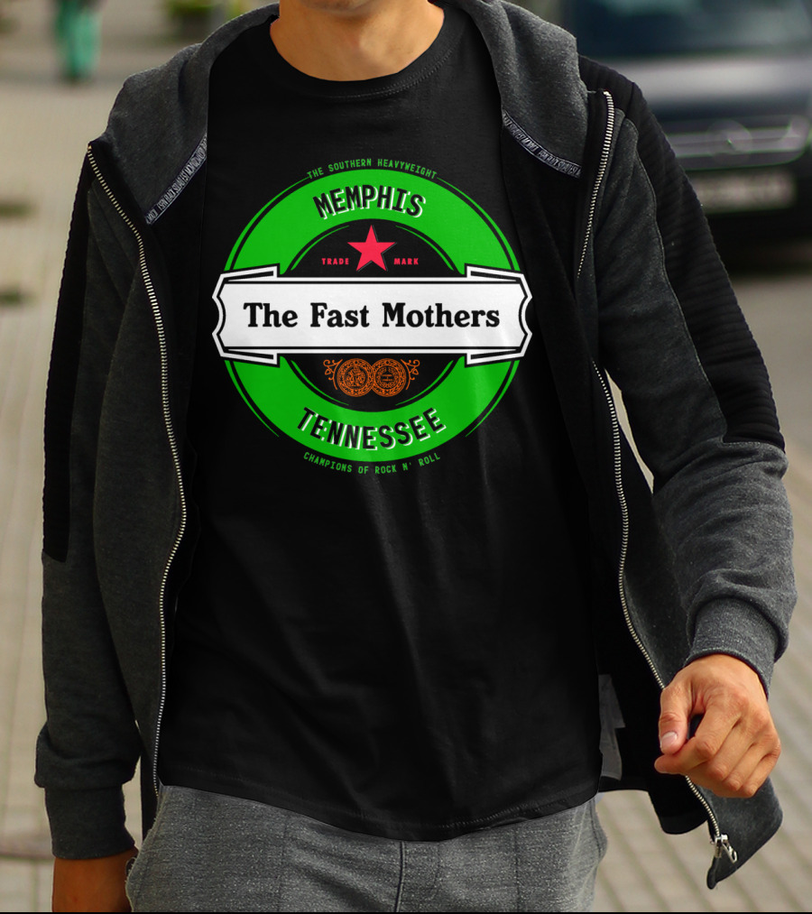 Memphis Tennessee The Fast Mothers Champions Of Rock N Roll Beer Logo White Banner T-Shirt