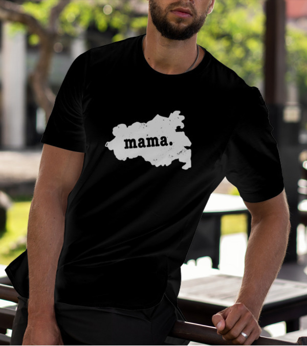 Map Silhouette Of Mecklenburg Western Pomerania Mama T-Shirt
