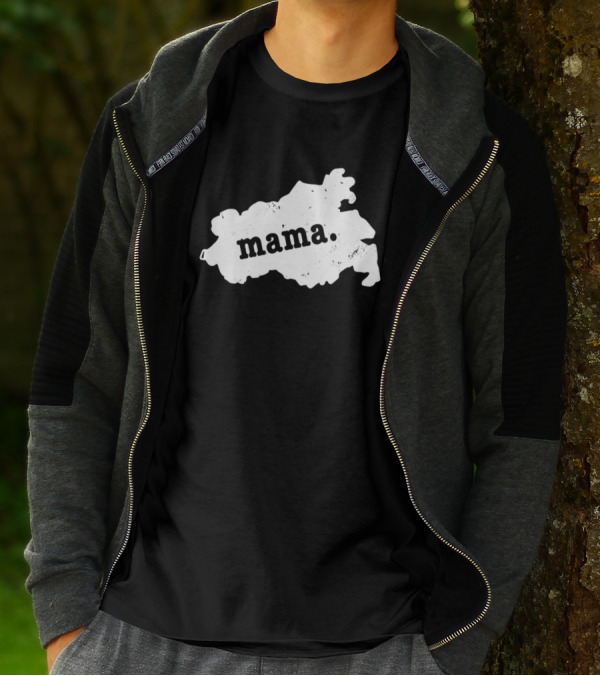 Map Silhouette Of Mecklenburg Western Pomerania Mama T-Shirt