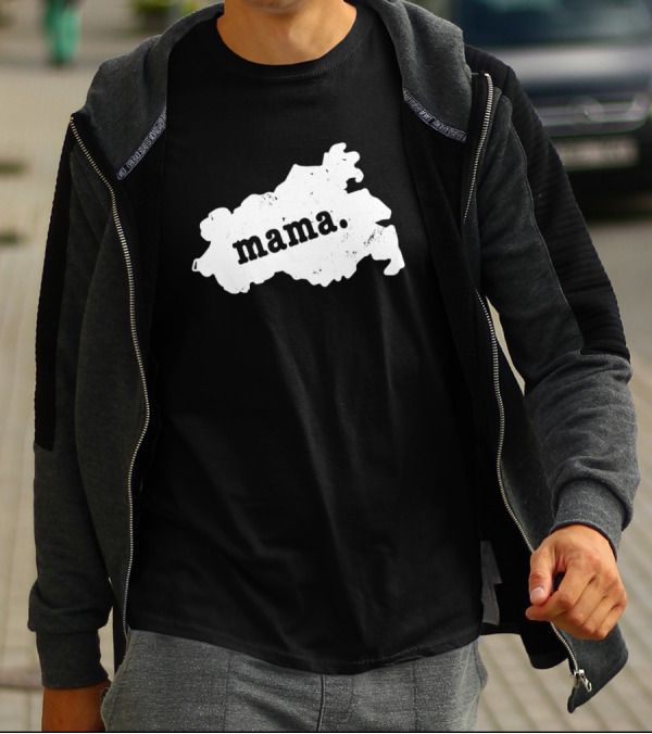Map Silhouette Of Mecklenburg Western Pomerania Mama T-Shirt