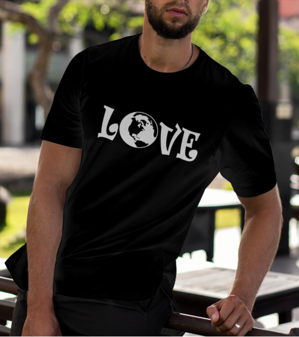 Love Earth Globe Hippie Mother Earth T-Shirt