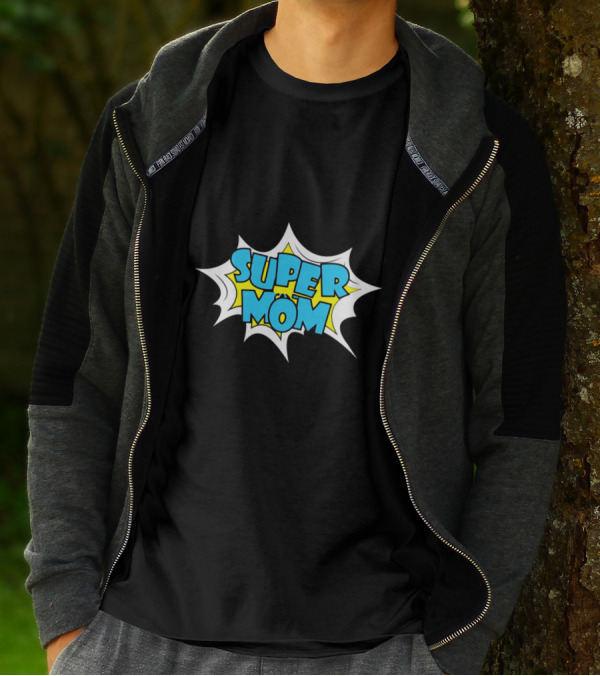Super Mom Comic Style Burst T-Shirt