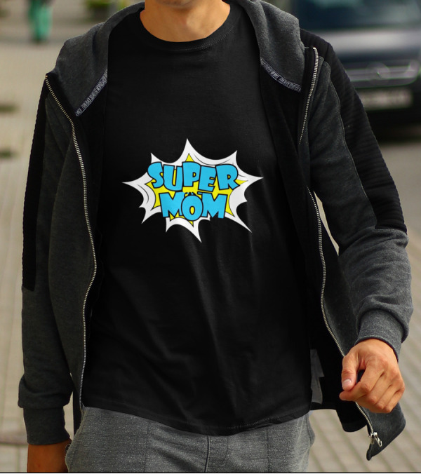 Super Mom Comic Style Burst T-Shirt