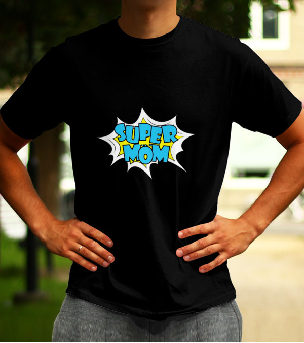 Super Mom Comic Style Burst T-Shirt
