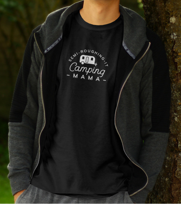 Semi Roughing It Camping Mama Caravan Adventure T-Shirt