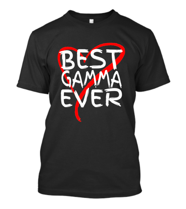 Best Gamma Ever Red Heart Brushstroke T-Shirt