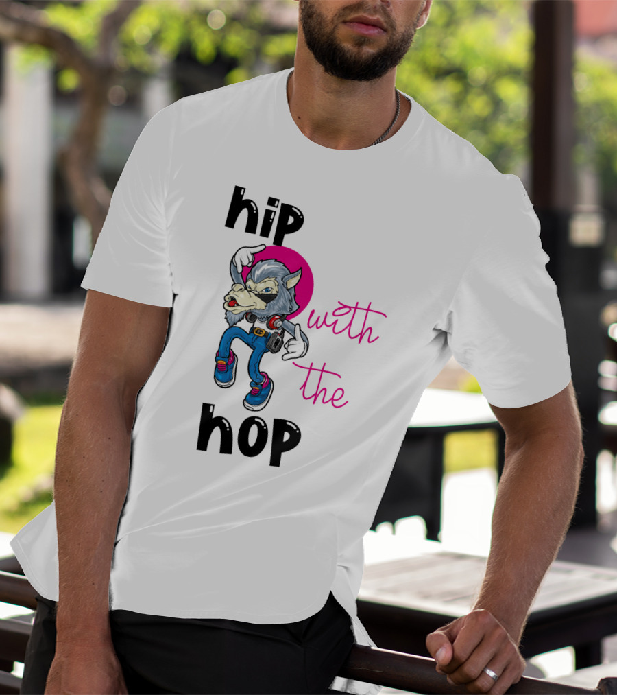 Hip With The Hop Dancing Donkey In Headphones Animation T-Shirt