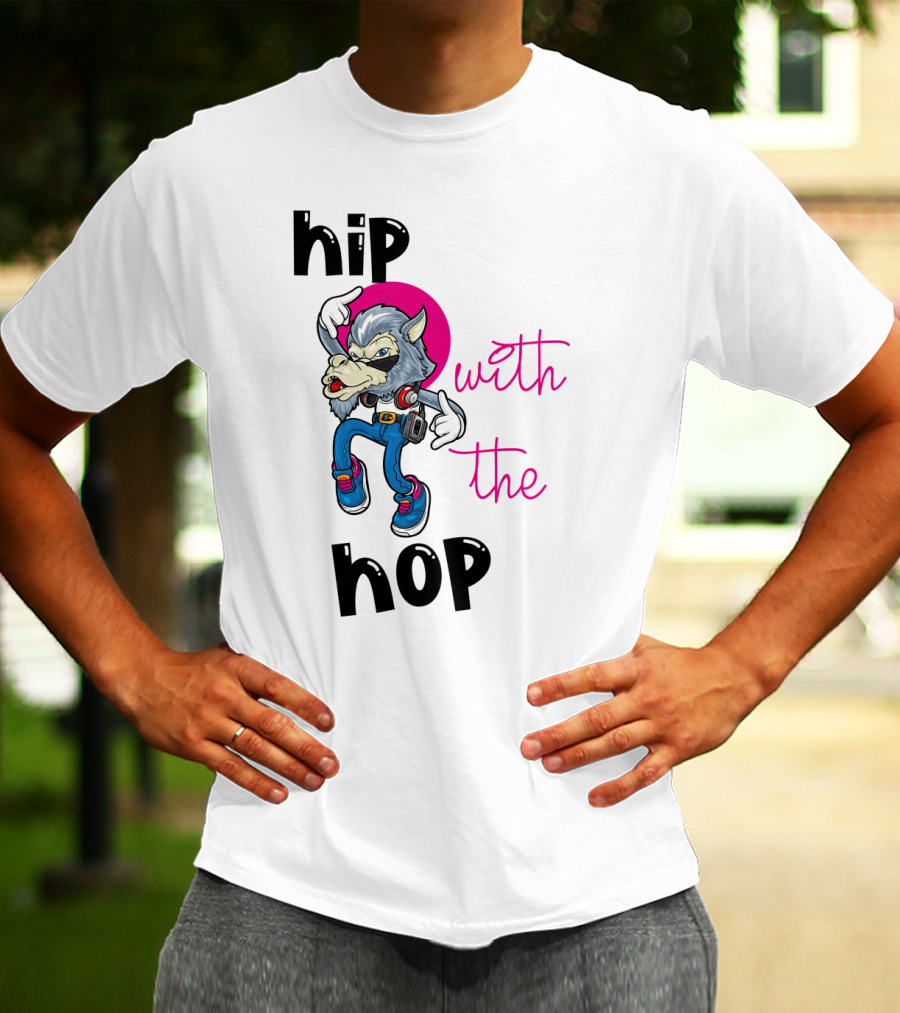 Hip With The Hop Dancing Donkey In Headphones Animation T-Shirt