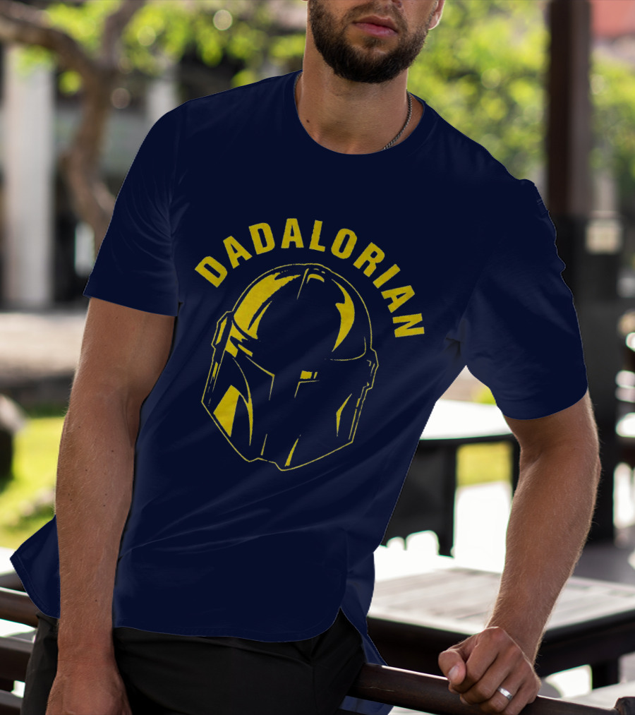 Dadalorian Star Wars Mandalorian Helmet Design For Dads T-Shirt
