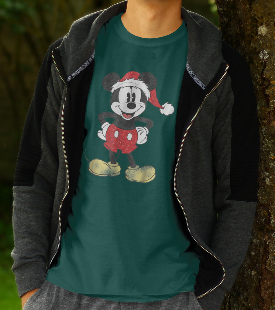 Vintage Disney Santa Mickey Mouse Classic T-Shirt