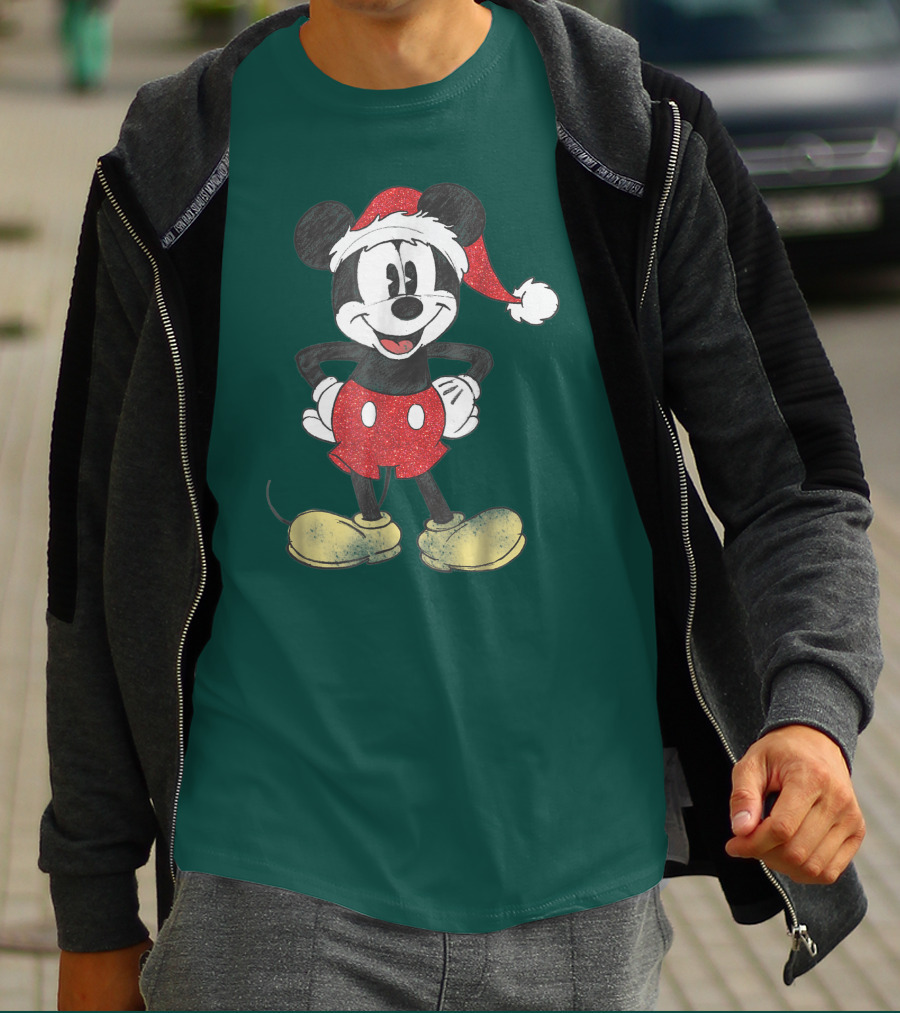 Vintage Disney Santa Mickey Mouse Classic T-Shirt