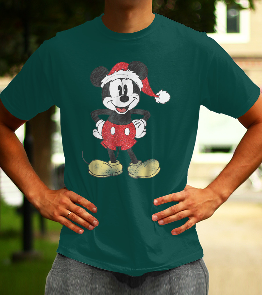Vintage Disney Santa Mickey Mouse Classic T-Shirt
